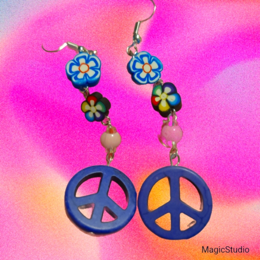 Peace earrings